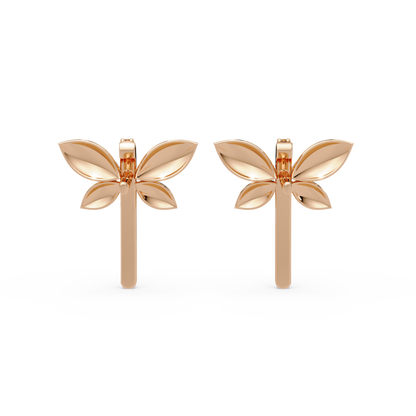 Pave Dragonfly Wing Earrings