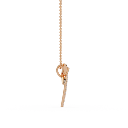 Pave Dragonfly Diamond Chain Pendant