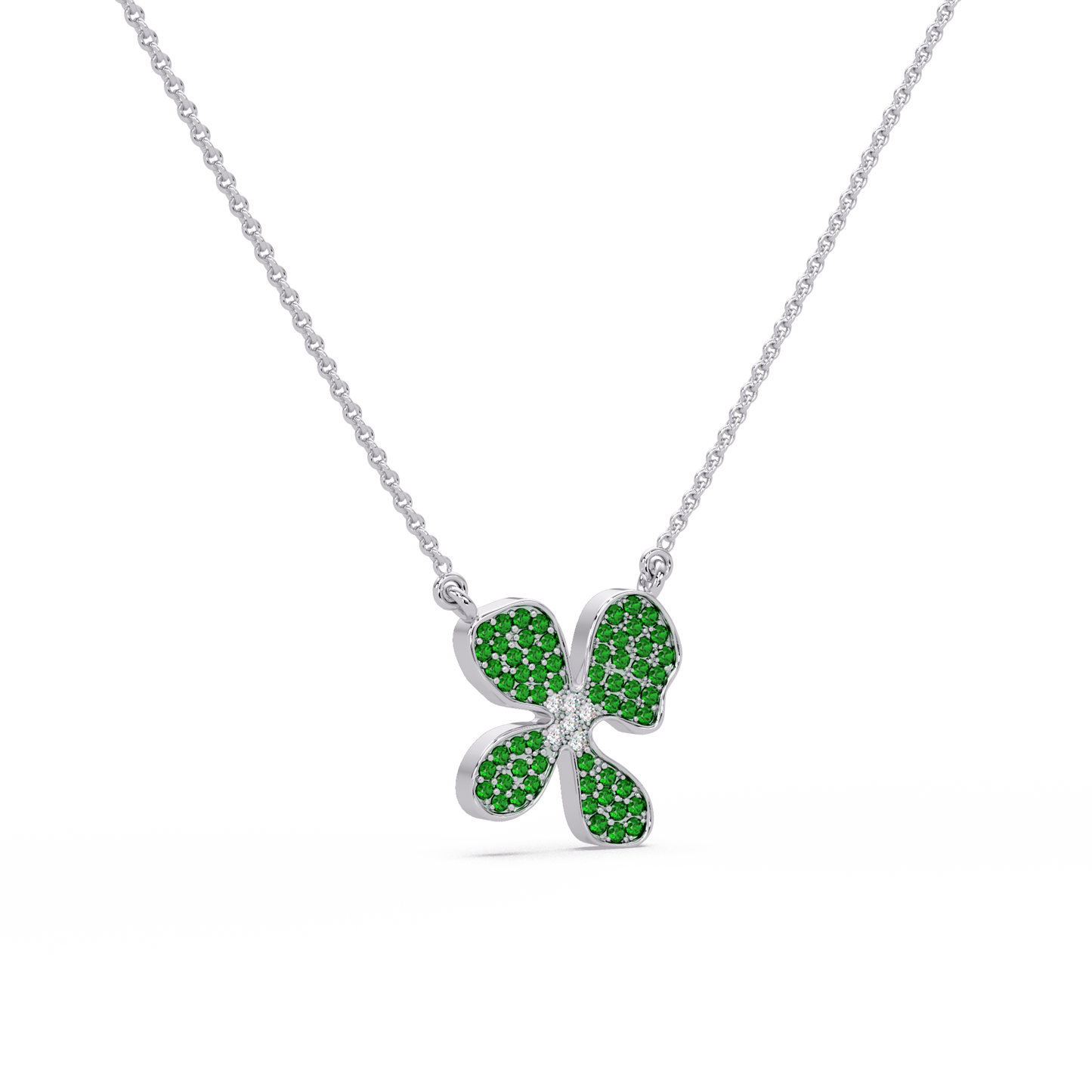 Verdant Bloom Flower Chain Pendant