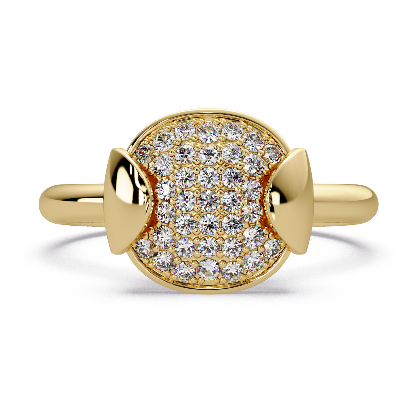 Cushion Dome Pave Ring