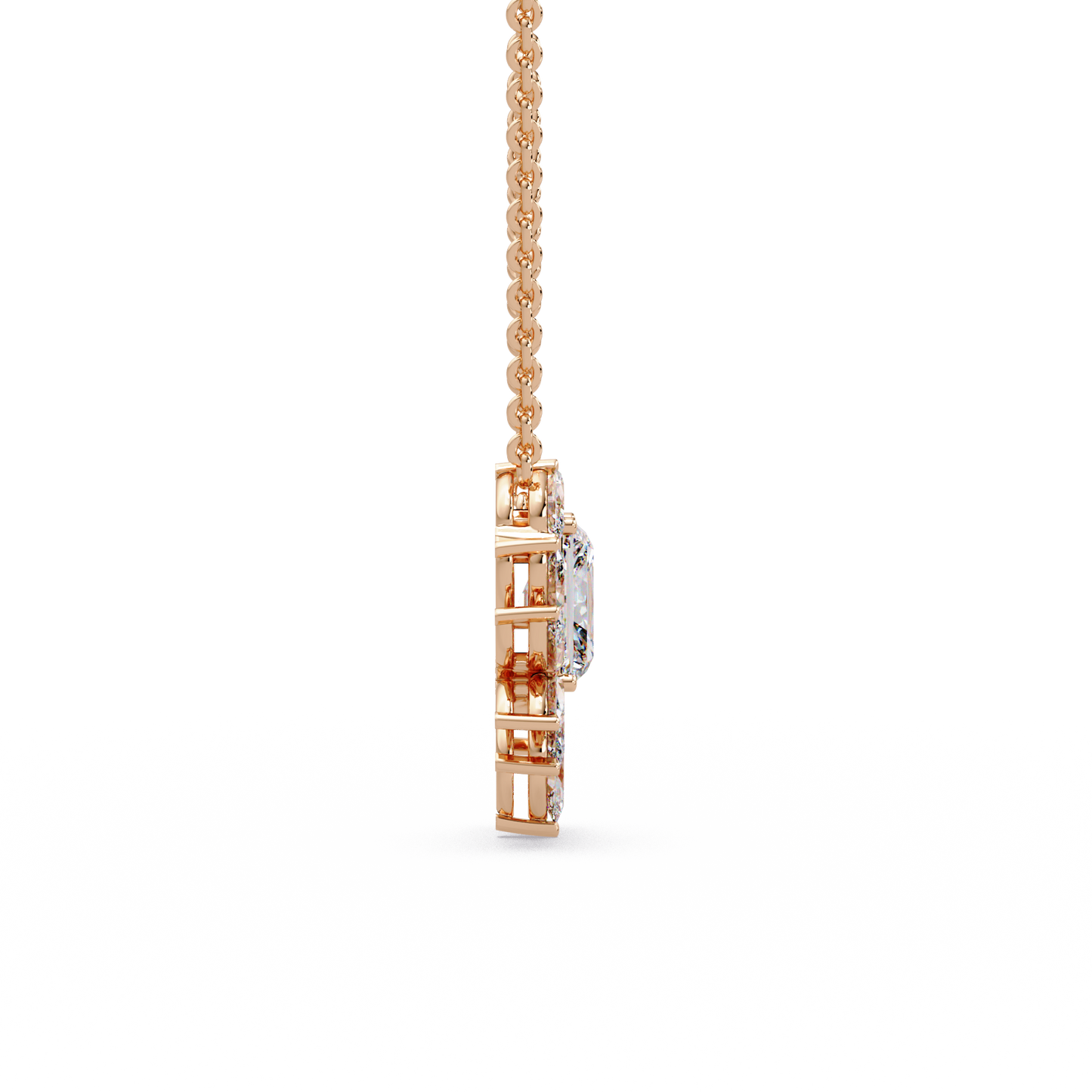 Radiant Laurel Halo Chain Pendant