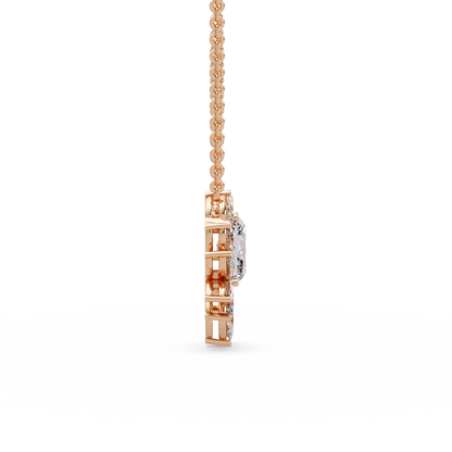 Radiant Laurel Halo Chain Pendant