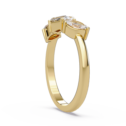 Mixed Cut Quartet Ring