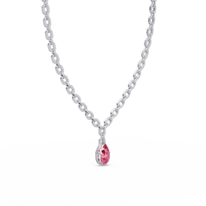 Pave Pear Drop Necklace