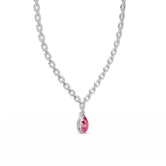 Pave Pear Drop Necklace