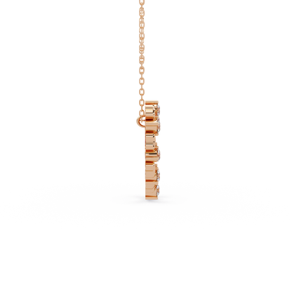 Heartbeat Diamond Outline Chain Pendant