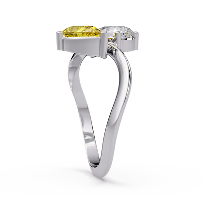 Yellow Diamond Duet Ring