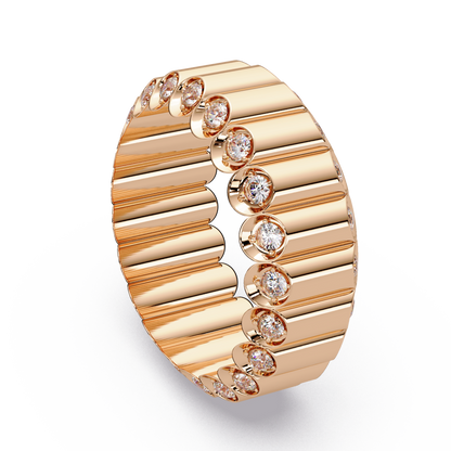 Ribbed Brilliance Eternity Band - Origine Diamonds lab-grown diamond jewellery