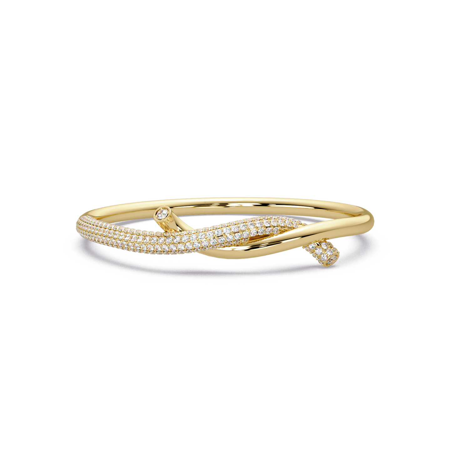 Pave Knot Diamond Bangle