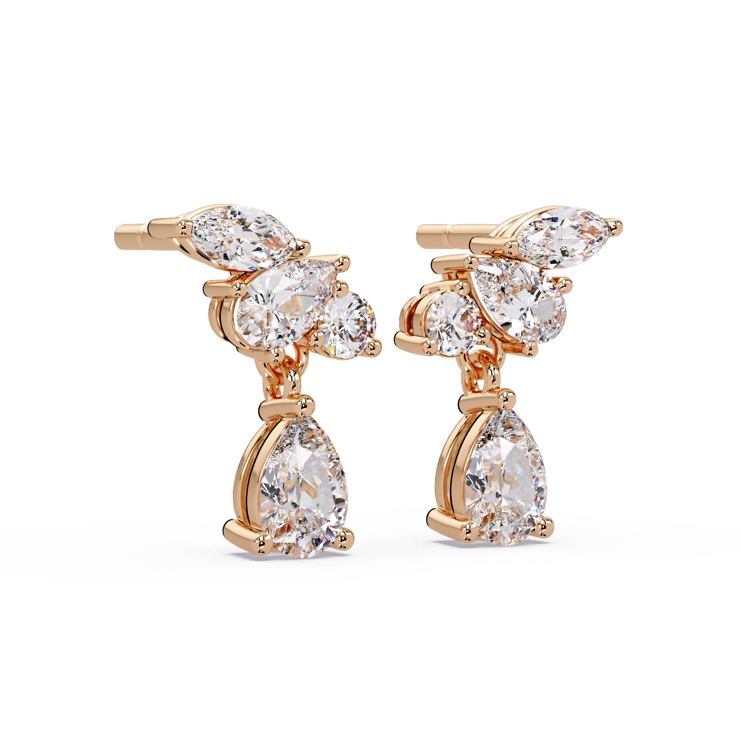 Stepping Stone Trilogy Earrings