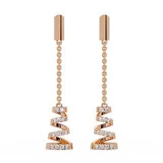 Twirling Ribbon Lariat Earrings