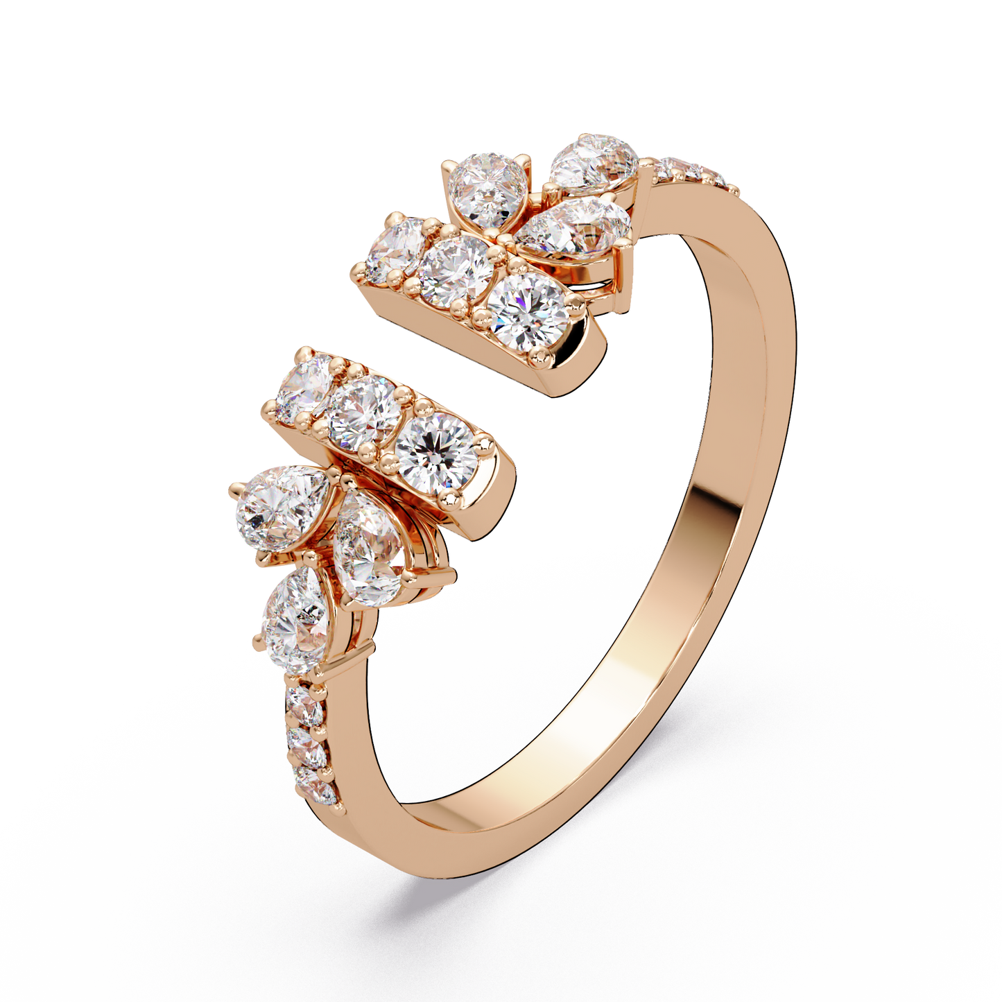Twin Bloom Diamond Ring - Origine Diamonds lab-grown diamond jewellery
