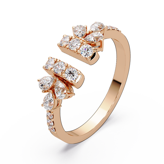 Twin Bloom Diamond Ring - Origine Diamonds lab-grown diamond jewellery
