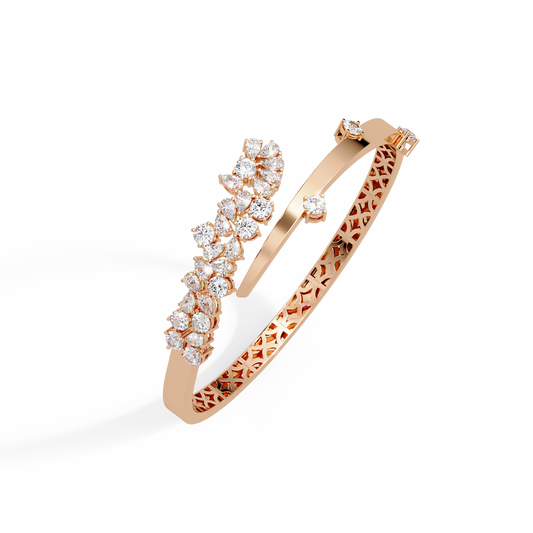 Mixed Cluster Cuff Bangle