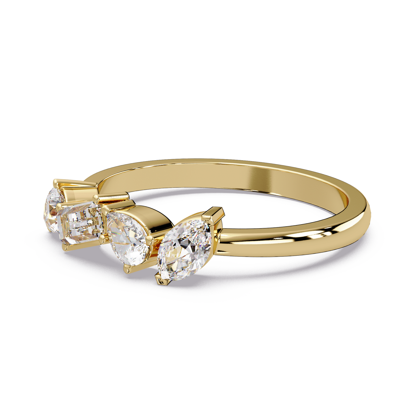 Mixed Cut Quartet Ring