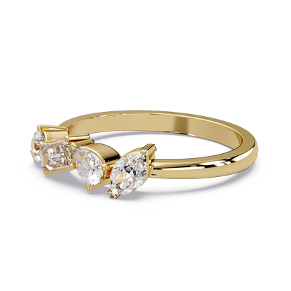 Mixed Cut Quartet Ring