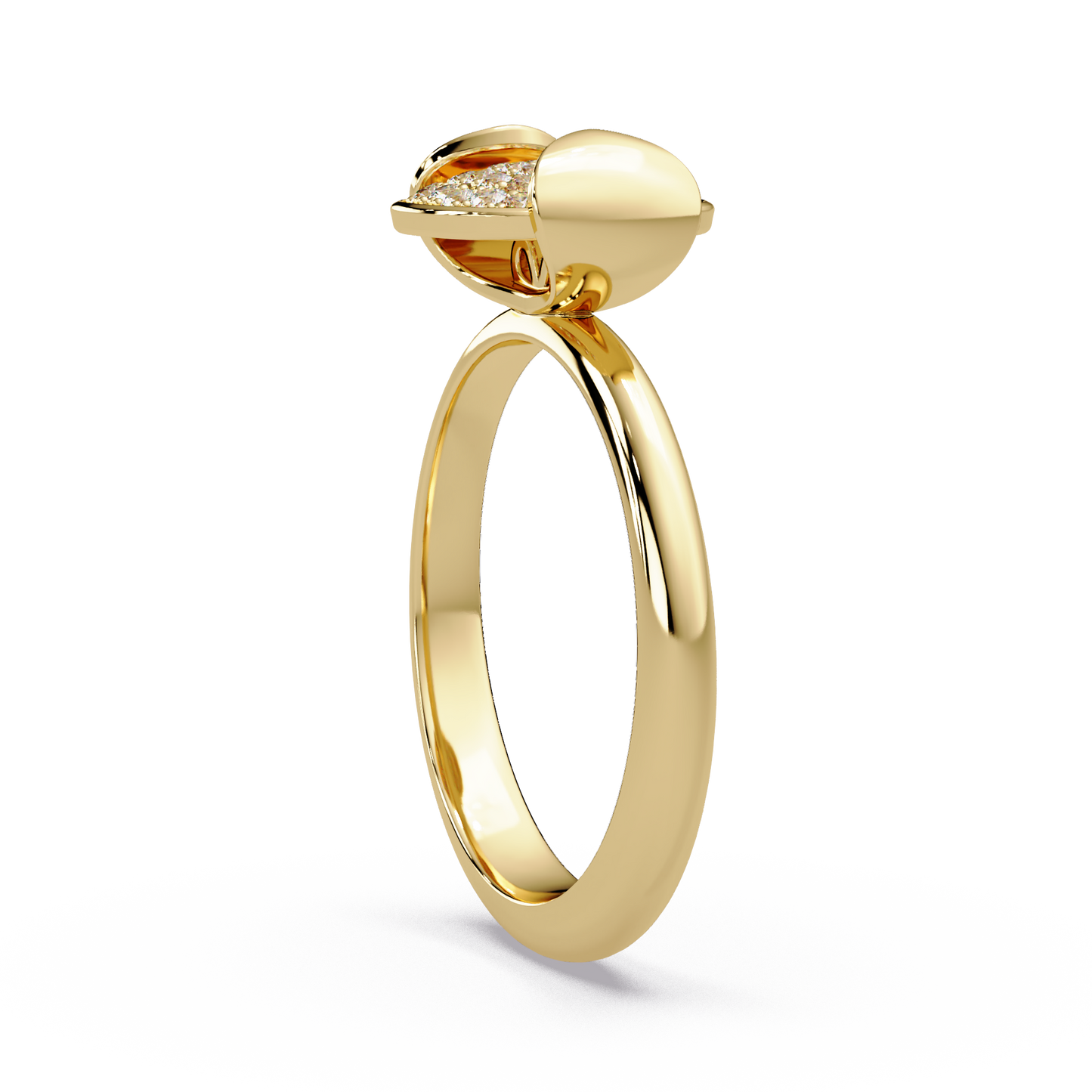 Cushion Dome Pave Ring