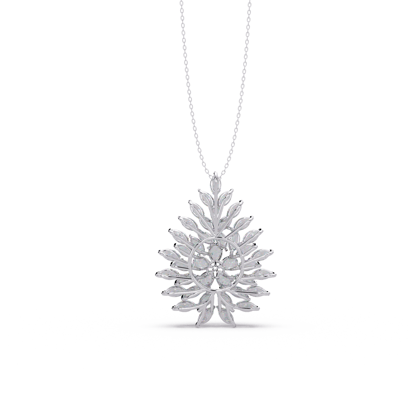 Flourishing Laurel Spray Chain Pendant