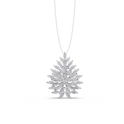Flourishing Laurel Spray Chain Pendant