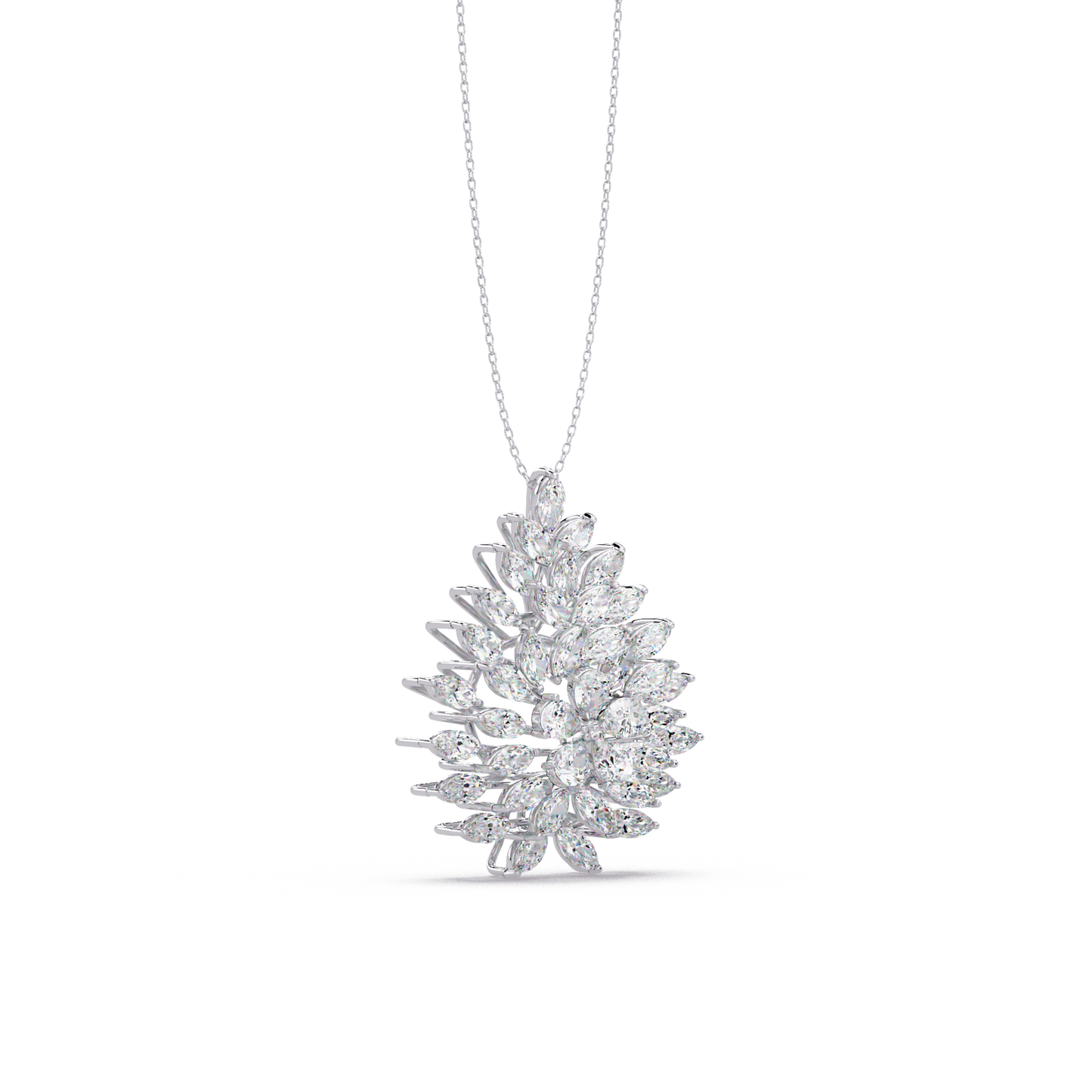 Flourishing Laurel Spray Chain Pendant