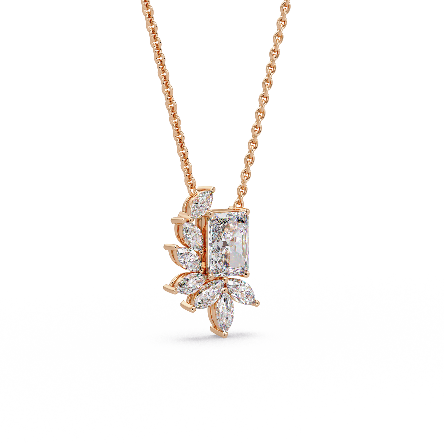 Radiant Laurel Halo Chain Pendant