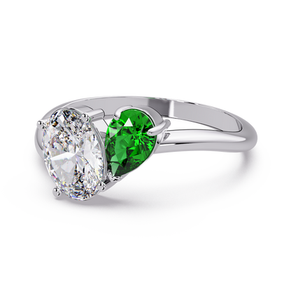 Verdant Oval Bypass Ring