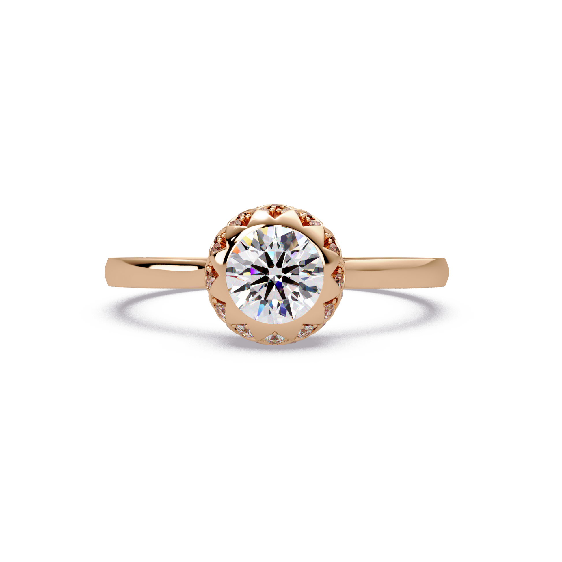 Rose Crown Solitaire Ring - Origine Diamonds lab-grown diamond jewellery