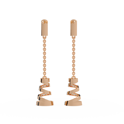 Twirling Ribbon Lariat Earrings