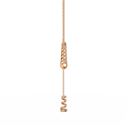 Twirling Ribbon Lariat Chain Pendant