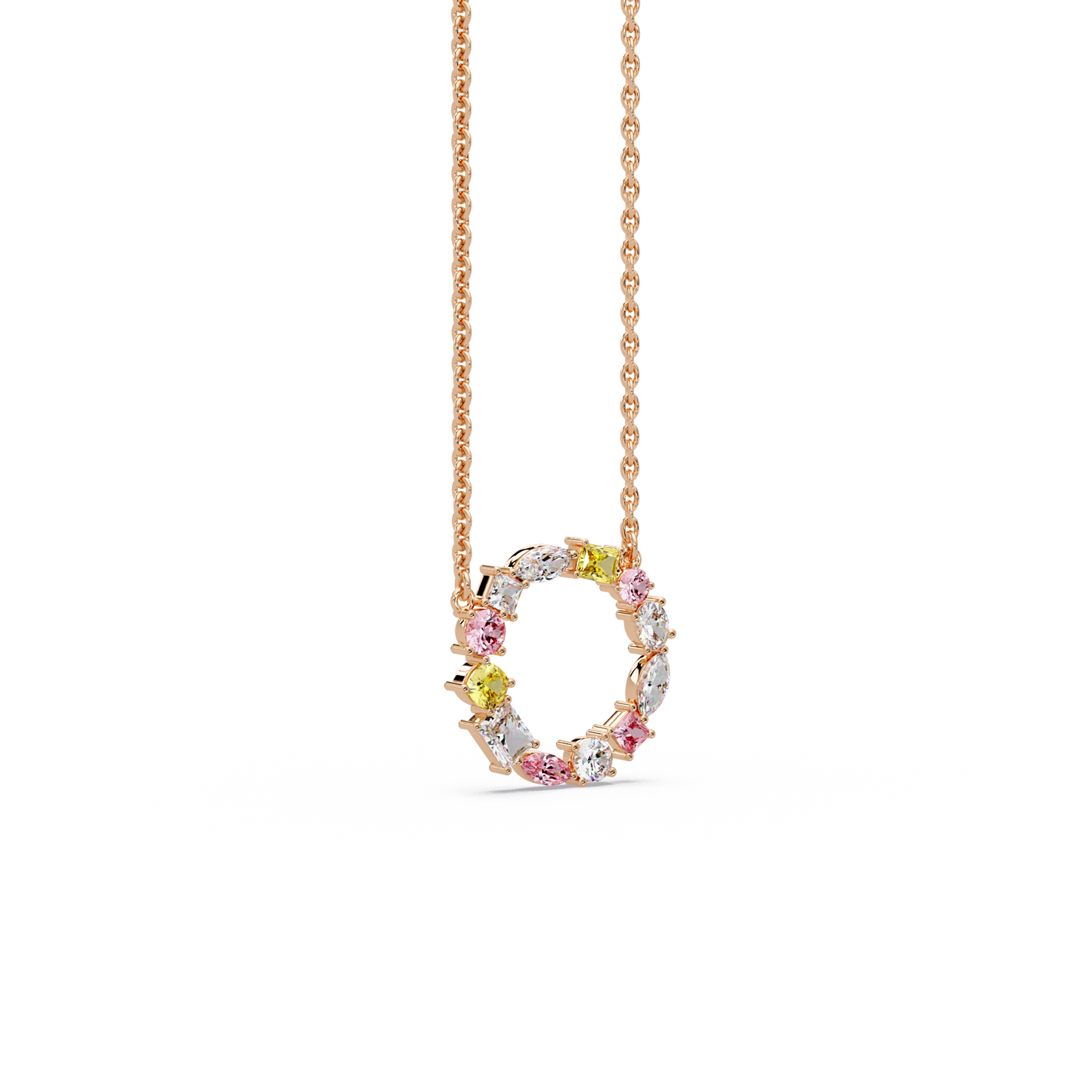Carousel Mixed Stone Chain Pendant