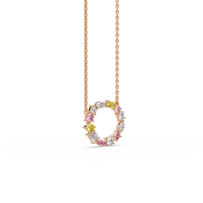 Carousel Mixed Stone Chain Pendant
