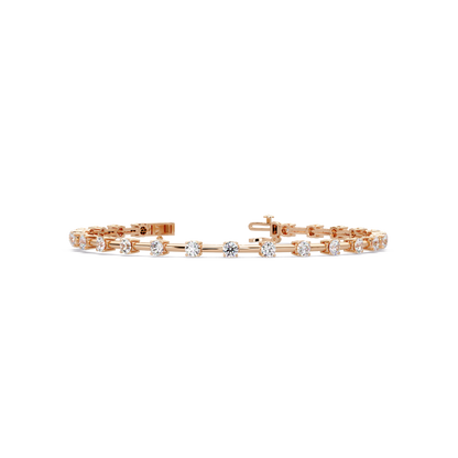 Round Diamond Station Bangle