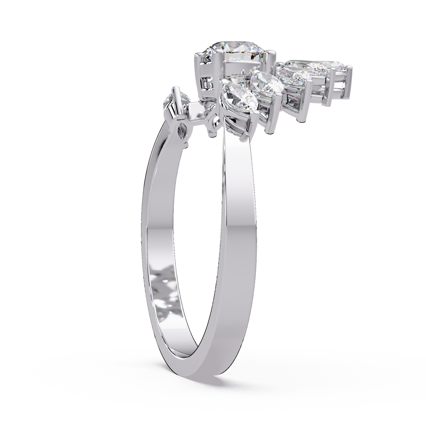 Crowned Tiara Diamond Ring