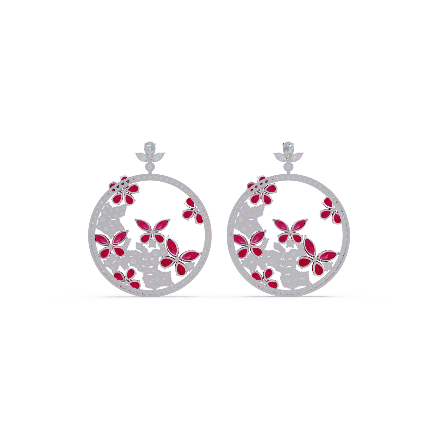 Garden Hoop Petal Earrings - Origine Diamonds lab-grown diamond jewellery