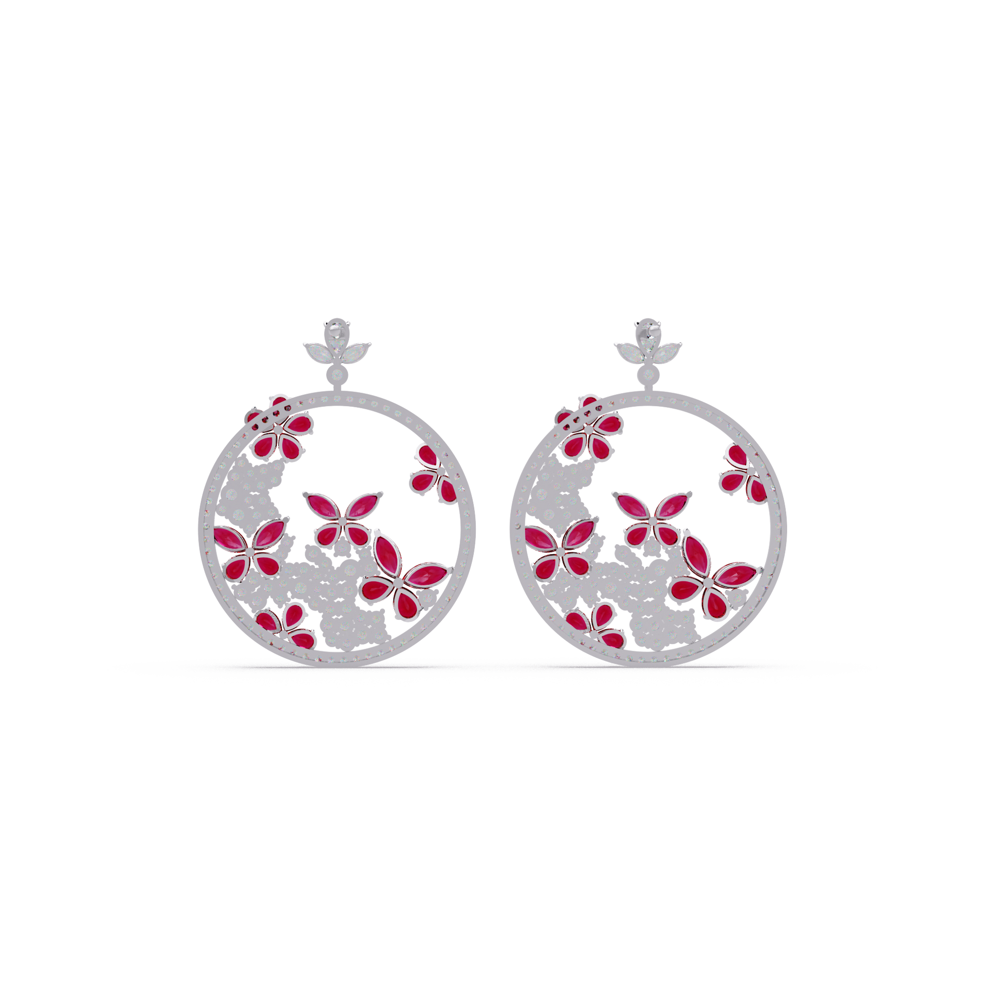Garden Hoop Petal Earrings - Origine Diamonds lab-grown diamond jewellery