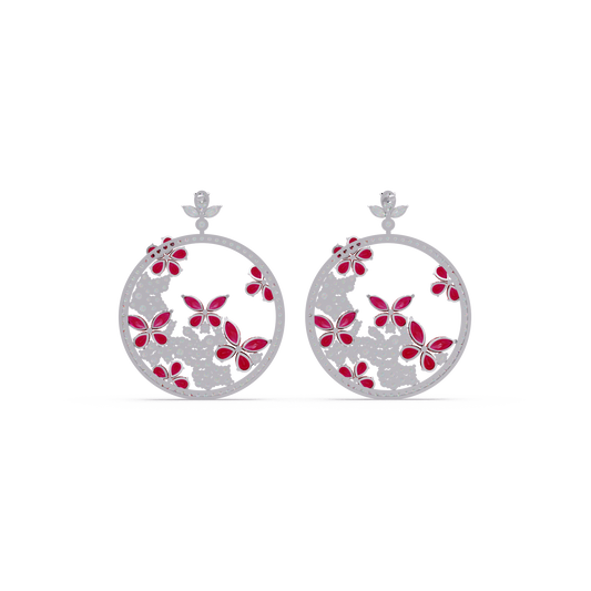 Garden Hoop Petal Earrings - Origine Diamonds lab-grown diamond jewellery