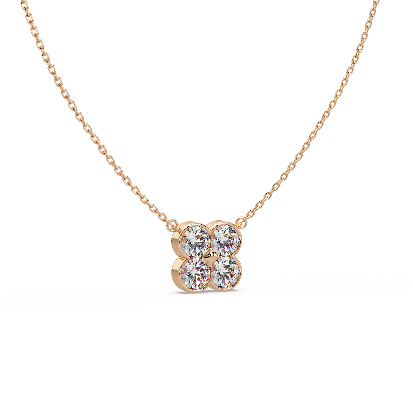 Clover Light Diamond Chain Pendant