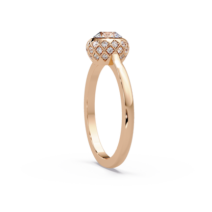 Rose Crown Solitaire Ring