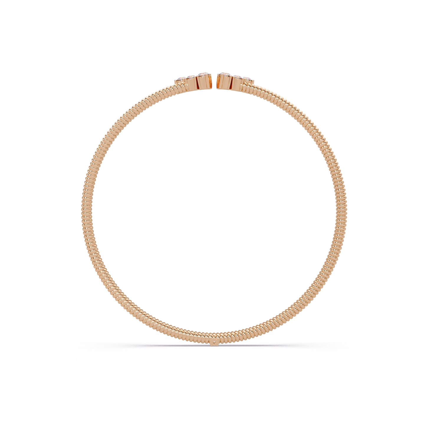 Ribbed Trio Tip Bangle