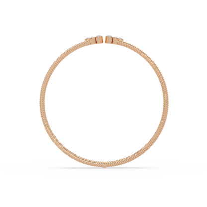 Ribbed Trio Tip Bangle