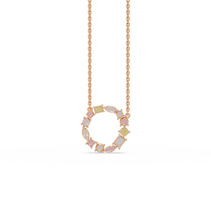 Carousel Mixed Stone Chain Pendant