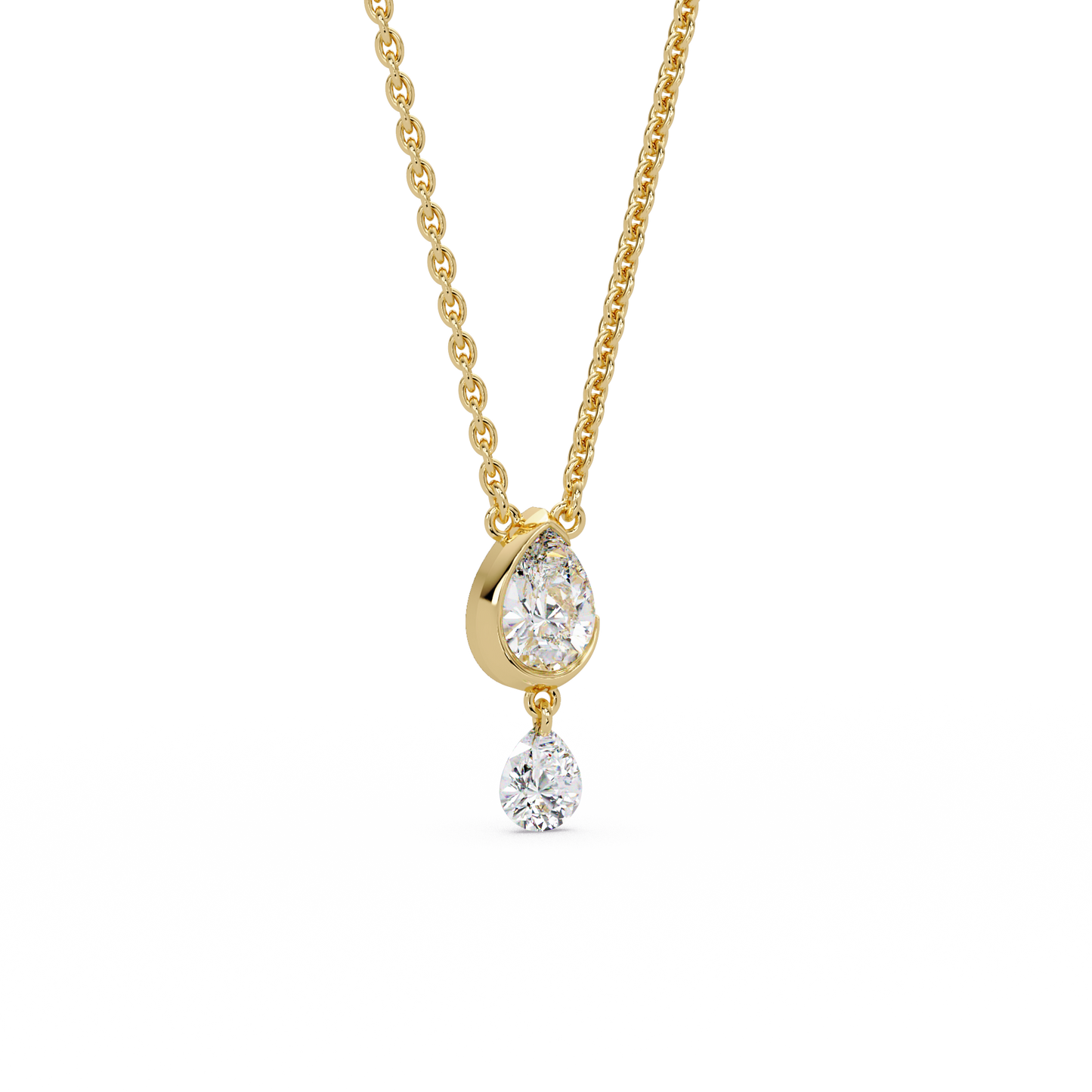 Cascading Tear Duet Chain Pendant
