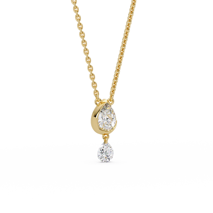 Cascading Tear Duet Chain Pendant