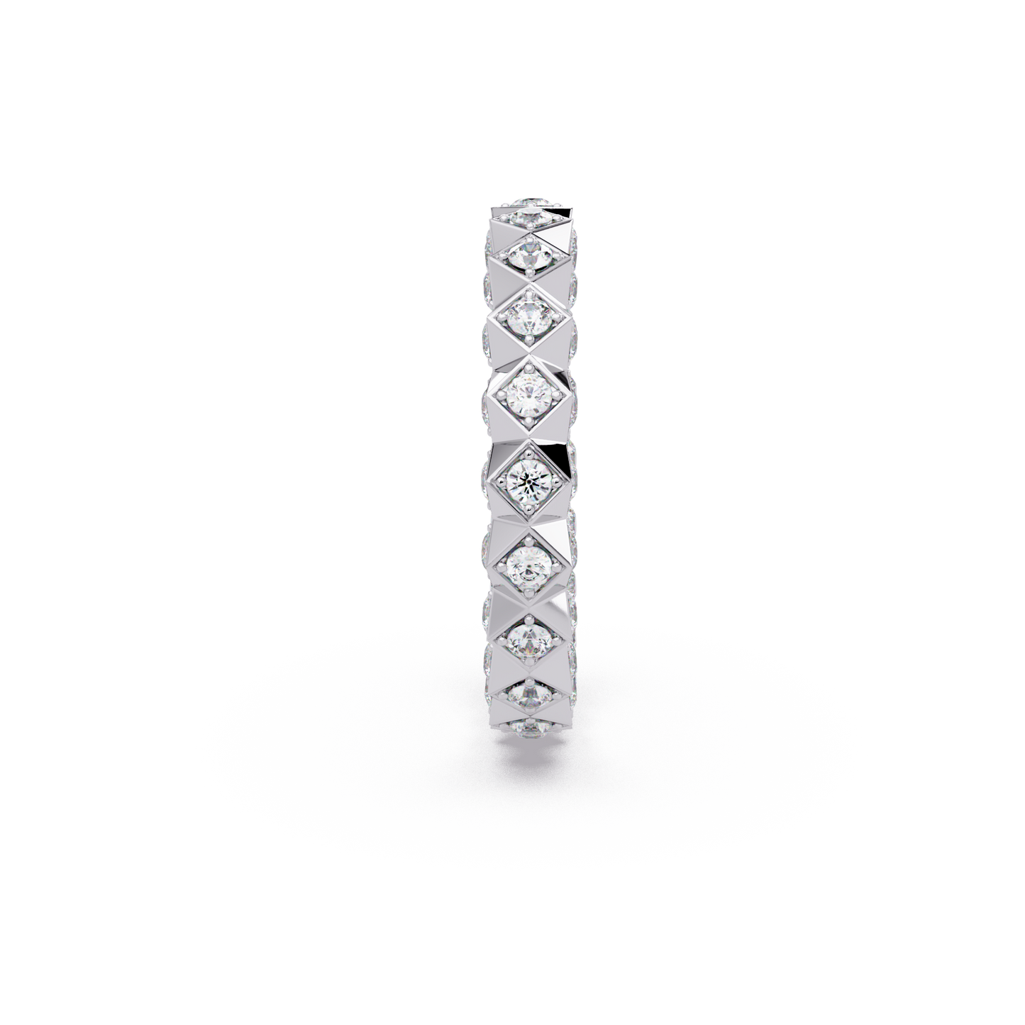 Pyramid Stud Eternity Band
