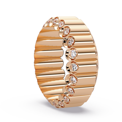 Ribbed Brilliance Eternity Band