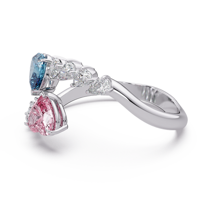 Sky Rose Heart Ring
