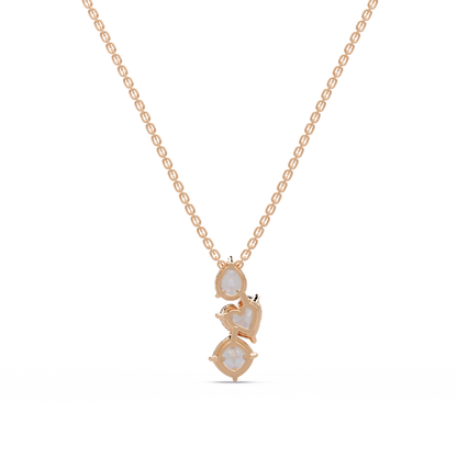 Graduated Trio Heart Chain Pendant