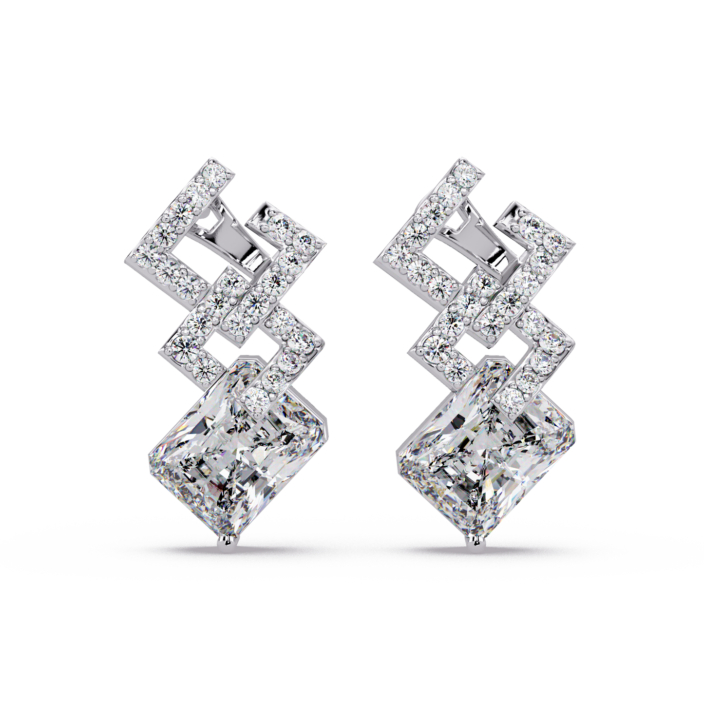 Interlaced Deco Geometry Earrings