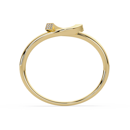 Folded Pave Accent Bangle