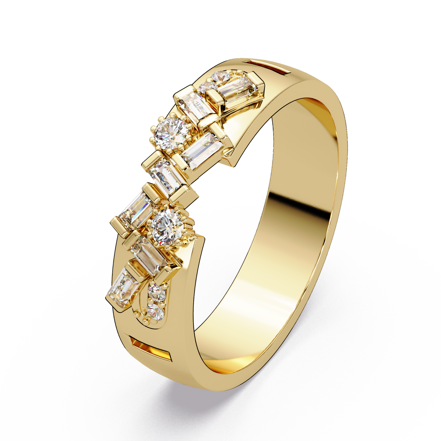 Deco Baguette Diamond Ring - Origine Diamonds lab-grown diamond jewellery